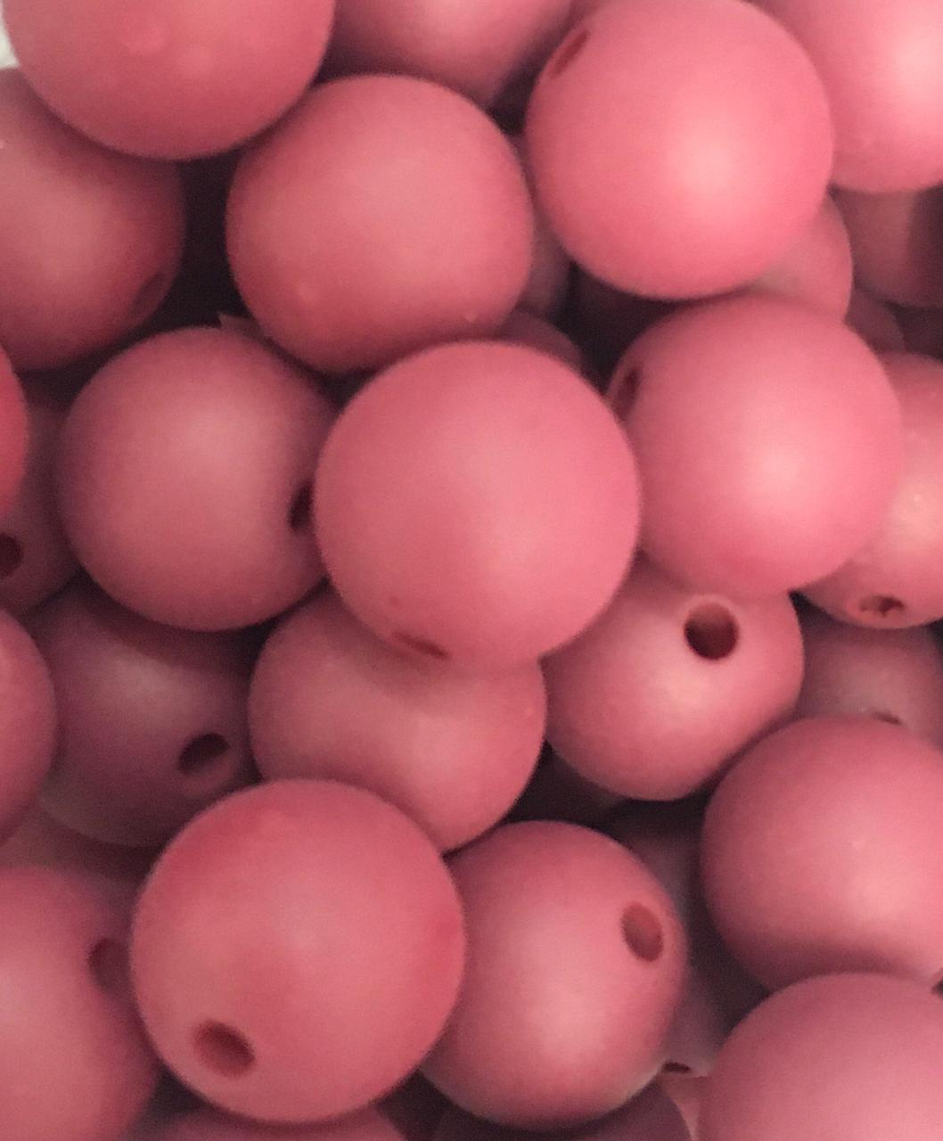 Bolas de 10mm Pink Fosca – 25 gramas – Ana Feijão Fitas