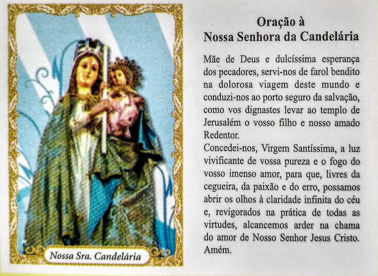 Santinho de Papel Nossa Senhora da Candelária (pacote com 100)