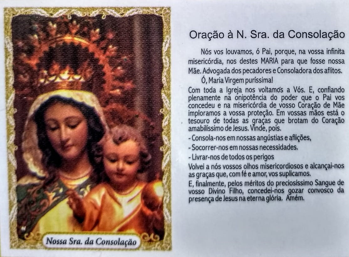 Santinho de papel Nossa Senhora da Consolação (Pacote com 100)