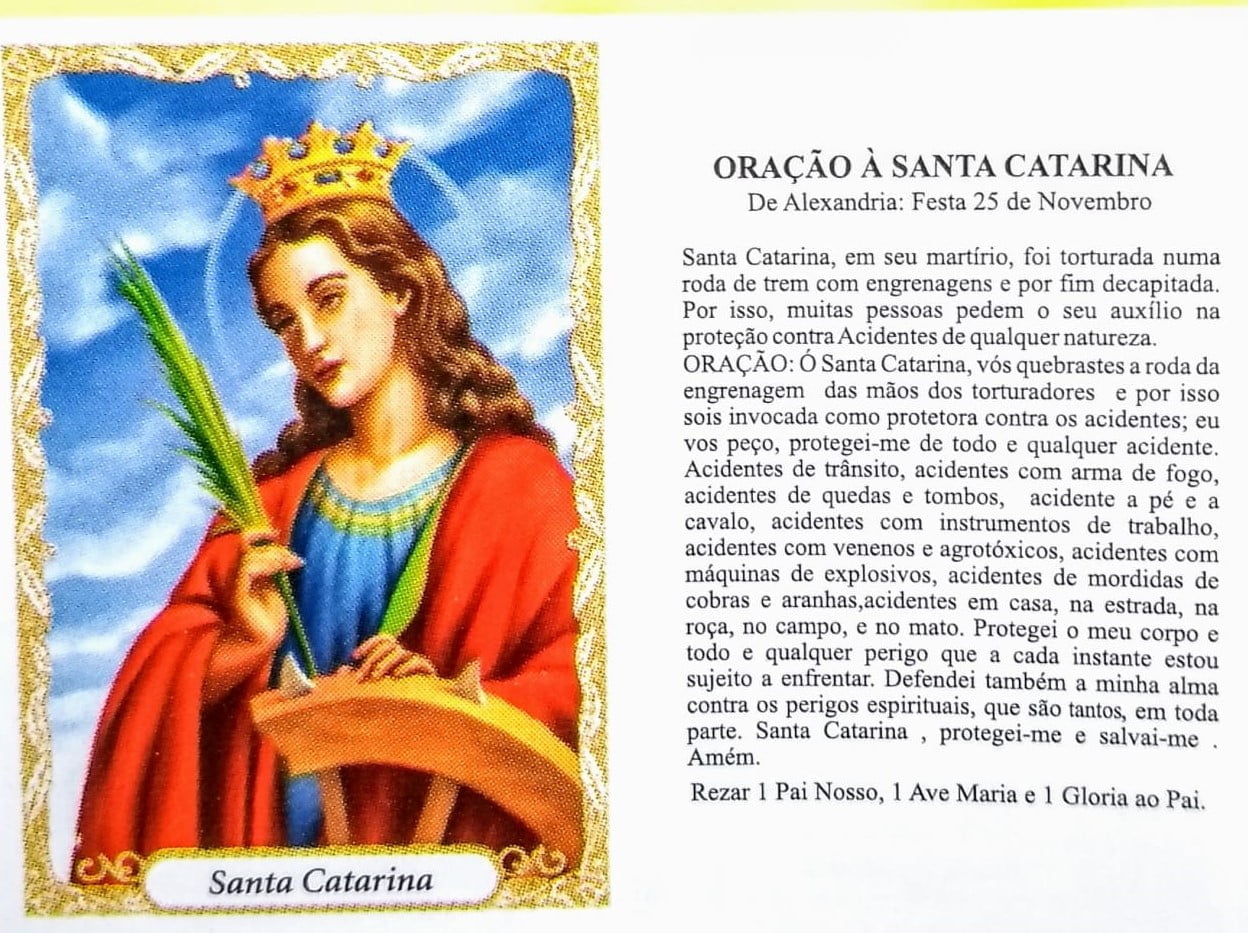 Santinho de Papel Santa Catarina (pacote com 100)