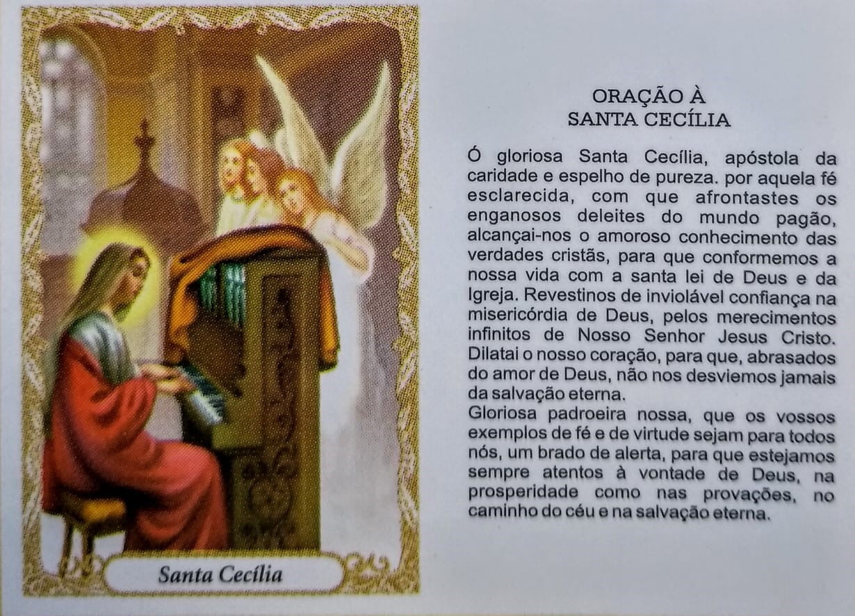 Santinho de Papel Santa Cecília (pacote com 100)