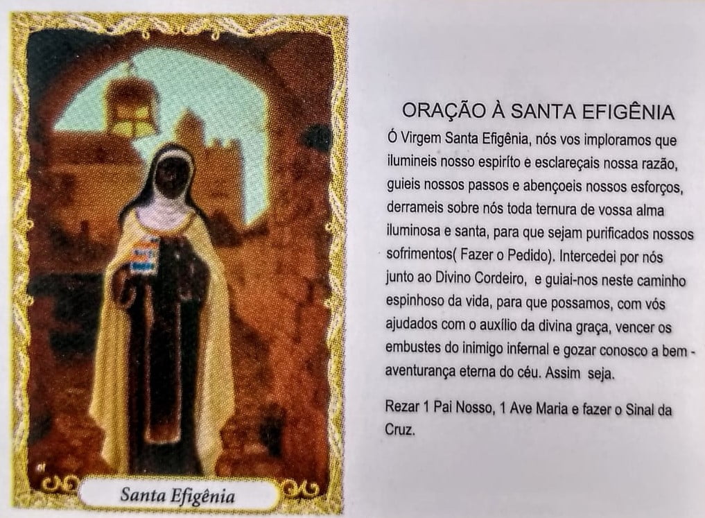 Santinho de Papel Santa Efigênia (pacote com 100)