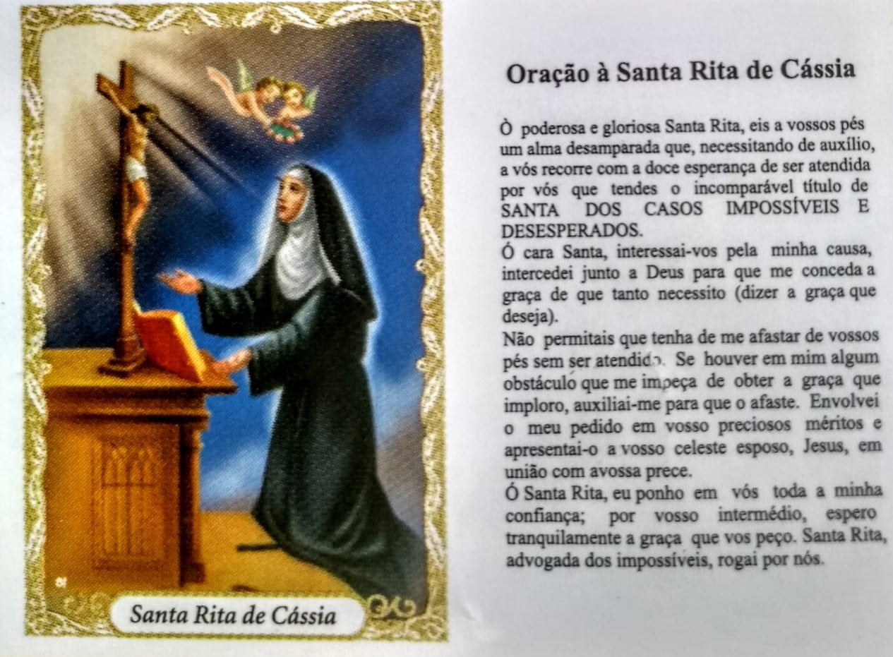 Santinho de papel Santa Rita (pacote com 100)