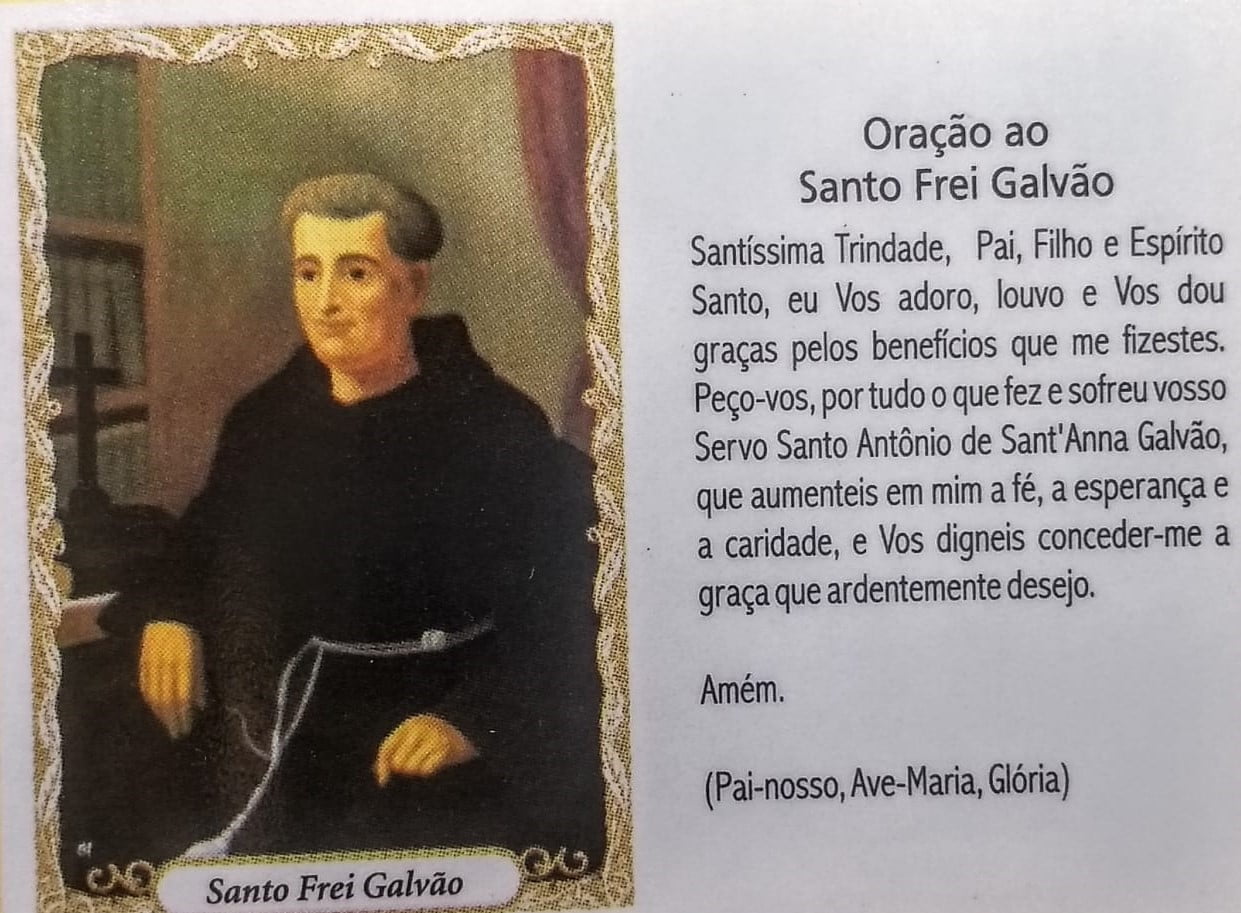 SANTO FREI GALVÃO - PACOTE C/ 100 SANTINHOS DE PAPEL