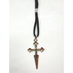 Crucifixo com cordão 4,5 x 2,2cm