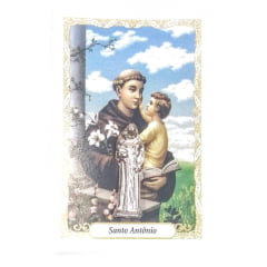 Imagem de bolso Santo Antônio Embalada com oração (pacote com 100)