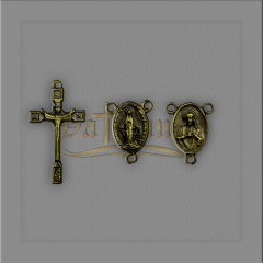 Kit Crucifixo c/ Cristo Est. e entremeio N.Sra. Graças c/ Jesus 