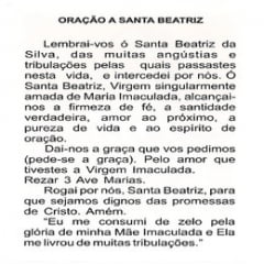 SANTA BEATRIZ DA SILVA - PACOTE C/100 SANTINHOS DE PAPEL