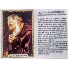SÃO PIO DE PIETRELCINA - PACOTE C/ 100 SANTINHOS DE PAPEL